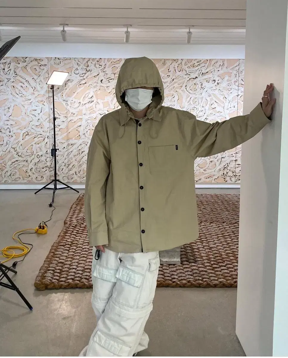 Undermycar Nautica Damaged Hood Zip-up Beige on Bunjang